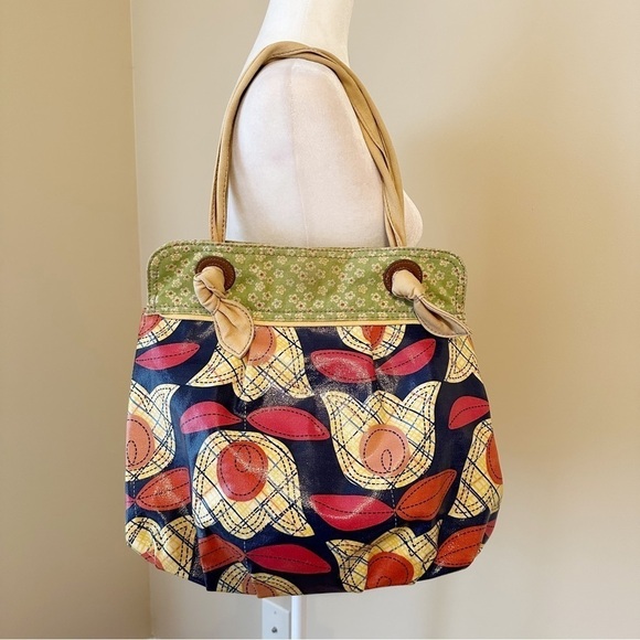 Fossil Coated Canvas Tulip Shoulder Hobo Bag - Picture 2 of 16